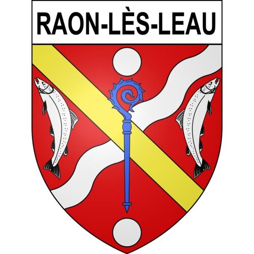 Raon-Lès-Leau 54 Ville Sticker Blason Écusson Autocollant Adhésif - 4 Cm