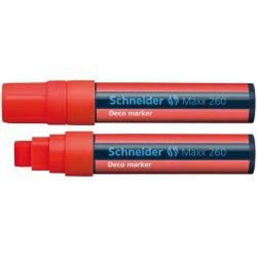Schneider Maxx 260 - Marqueur - Non Permanent - Rouge - Craie Liquide À L'eau - 5-15 Mm - Large