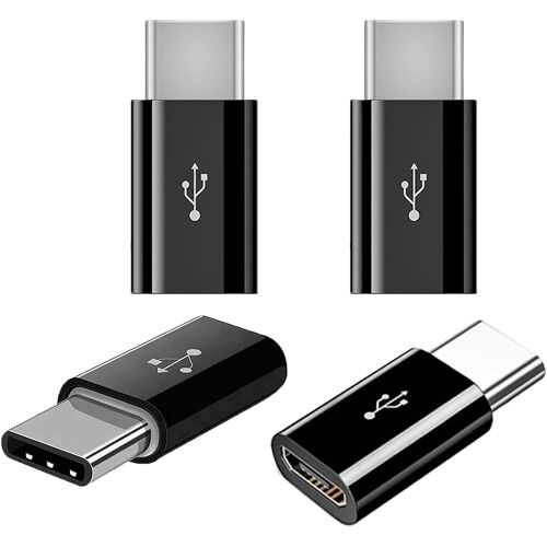 2 Pièces USB C Adaptateur,Adaptateur USB C vers Micro USB Connecteur Type C Male vers Micro USB Femelle,Adaptateur Micro USB vers USB Type C,pour P20/30 Autres Smartphones(Noir)