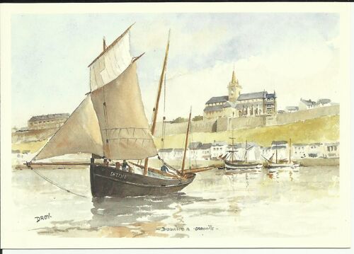 Bisquine À Granville (Aquarelle De M. Droy)