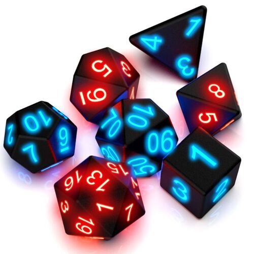 Dés Électroniques D20, Led Phosphorescent, Pixels Magiques, Jeu De Société Dnd Mtg Gxmf