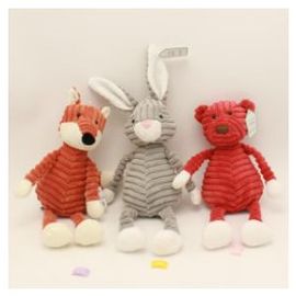 Peluche À Rayures Pour Bébé, Animal Mignon, Jouet Doux, Éléphant, Lion, Renard, Lapin, Cochon