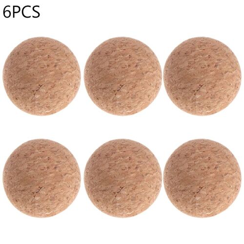 6 Pièces De Baby-Foot En Liège De 36mm En Bois Massif, Accessoires De Remplacement Pour Machine De Football