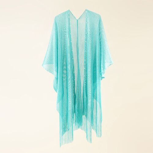 Robe De Plage Longue À Franges Pour Femmes, Châle, Ouvert Devant, Perspective, Vêtements De Plage, Cardigan, Cover-Up Pour Les Maillots De Bain, Été