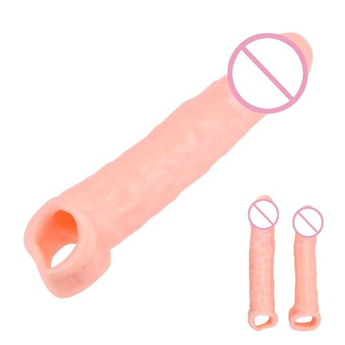 Manchon Dextension De Pénis Pour Homme, Préservatif Réutilisable, En Caoutchouc