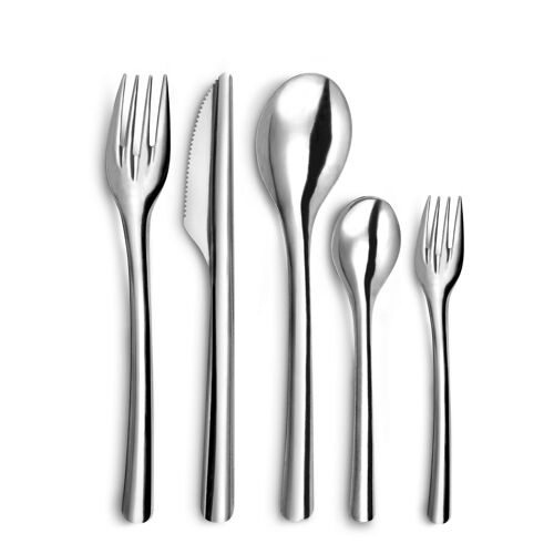 Slim2 - 60 Couverts Réutilisables & Recyclables Pour 12 Personnes