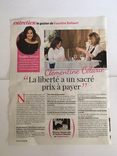 Faustine Bollaert Rencontre Clémentine Célarié