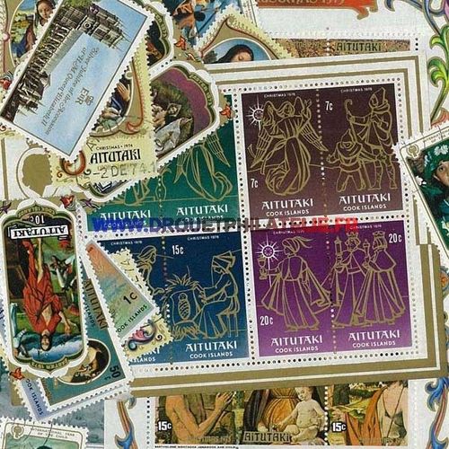 Aitutaki - Lot De 100 Timbres Differents
