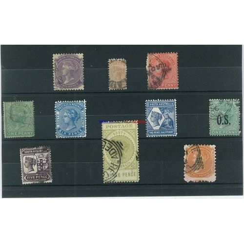 Australie Du Sud 25 Timbres Differents Obliteres