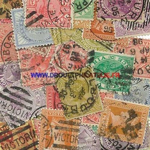Victoria 10 Timbres Differents Obliteres