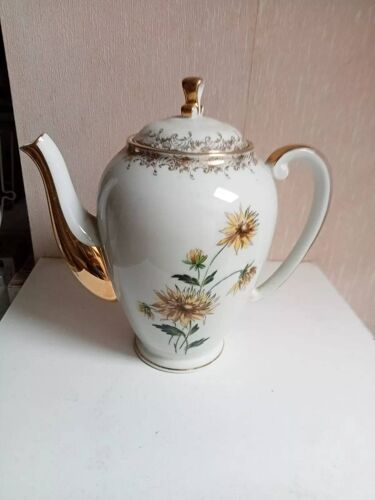 Théière Ancienne En Porcelaine Hauteur 23 Cm X 22 Cm