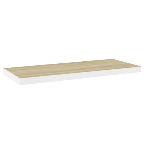 Vidaxl Etagère Murale Flottante Chêne Et Blanc 80x23,5x3,8 Cm Mdf