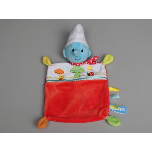 Doudou Schtroumpf Plat Rouge Blanc Bleu Champignon Nicotoy