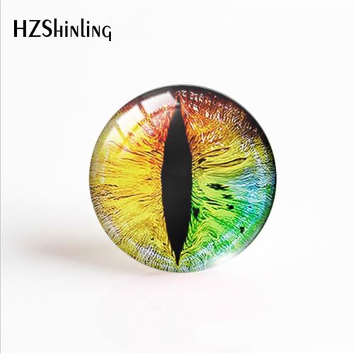 Cabochon En Verre Fait À La Main Avec Motif De Dragon Et Yeux De Chat, Accessoires De Bijoux, Résultats Sympas, Cadeaux, 16mm, 20mm, 25mm