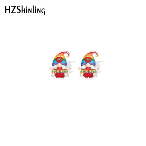 Boucles D'oreilles Avec Drapeau Gay Happy Pride Pour Femmes, Bijoux En Résine Époxy Acrylique, Motif Nains Et Nains, Arc-En-Ciel, Nouvelle Collection 2023