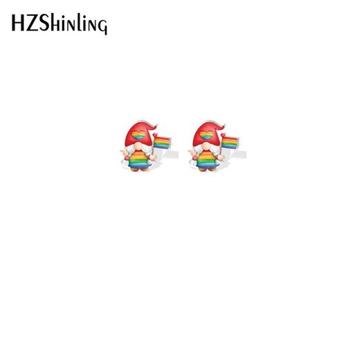 Boucles D'oreilles Avec Drapeau Gay Happy Pride Pour Femmes, Bijoux En Résine Époxy Acrylique, Motif Nains Et Nains, Arc-En-Ciel, Nouvelle Collection 2023