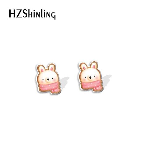 Boucles D'oreilles Joyeux Noël En Résine Époxy Pour Femmes, Bijoux En Acrylique, Tête D'élan, Biscuits Du Père Noël, Motif De Dessin Animé