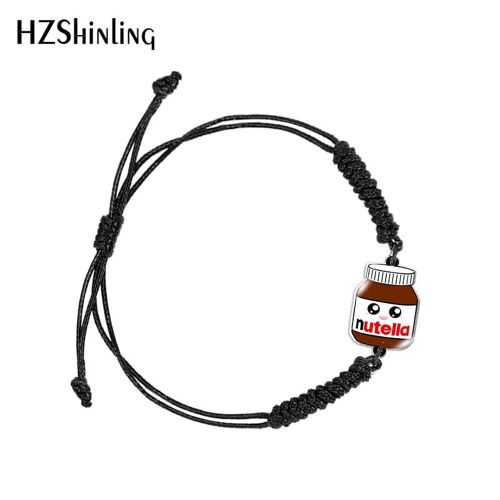 Bracelet Réglable En Résine Acrylique Pour Femme, Impression Hamburger Nutella, Ultissée Noire Et Rouge, Bijoux À La Mode, Élection Xy