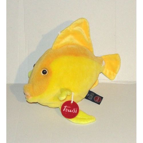 Peluche Poisson Jaune Trudi - Doudou Poisson 26 Cm