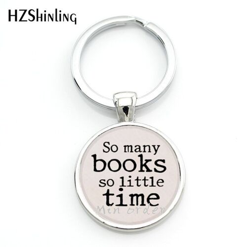 Porte-Clés Rond Avec Citation De Si Peu De Temps Frank Zappa, Bijoux De Livre, Cabochon En Verre, Porte-Clés Cadeau, 2020