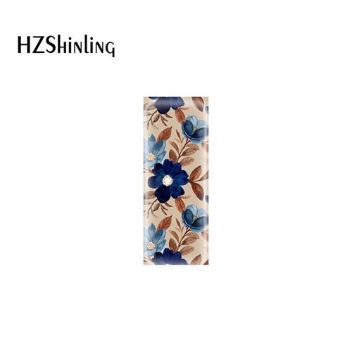 Cabochons En Verre Rectangulaires Sans Couture, Motif Floral De Printemps Rétro, Résultats Et Composants De Bijoux, Bijoux Semi-Finis