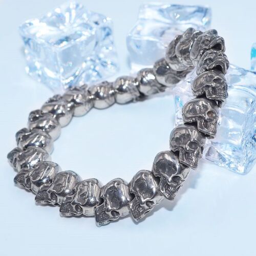 Bracelet Punk Tendance Pour Hommes, Haute Qualité, Tête De Mort, Bijoux Boutique, Cadeau D'anniversaire