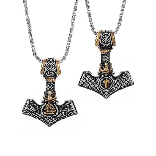 Collier Nordique Myenson Odin Gungnir Pour Homme, Pendentif Pointe De Flèche, Viking Rune Valknut, Amulette, Bijoux Islandais