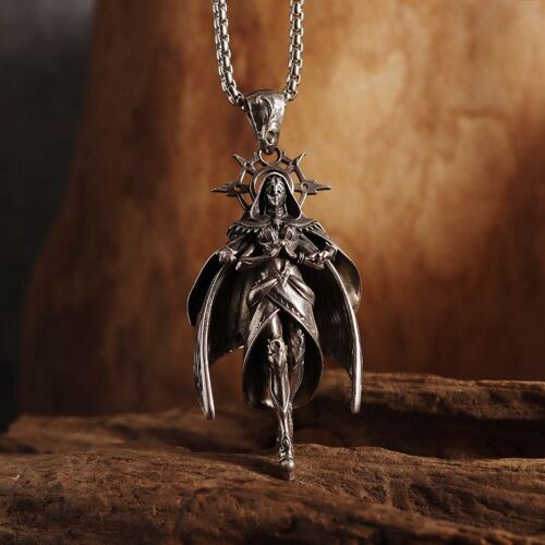 Collier Pendentif Antidérapant En Verre Rétro Pour Hommes Et Femmes, Bijoux Personnalisés, Accessoires Punk Rock