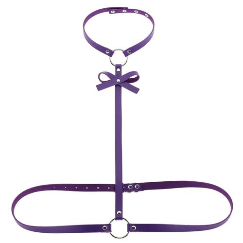 Harnais En Cuir Avec Noeud, Ceinture Gothique, Chaîne De Taille Pour Femmes, Festival, Filles, Lingerie Punk, Harnais Cage, Bijoux Rave Baby