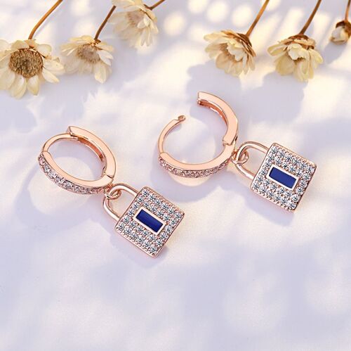 Boucles D'oreilles En Forme De Signe De Dollar Pour Homme, Accessoire Style Hip Hop, Rétro, À La Mode, Entièrement En Cuivre, Pour Couple, Nouveau Design