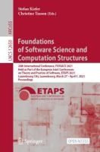 Foundations Of Software Science And Computation Structures