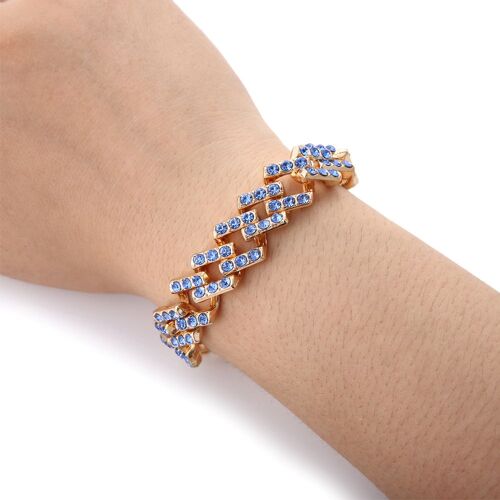 Bracelet Chaîne À Maillons Cubains Avec Strass Épais, Breloques Pour Femmes Et Filles, Bijoux Cadeau Pour Amis, 2020