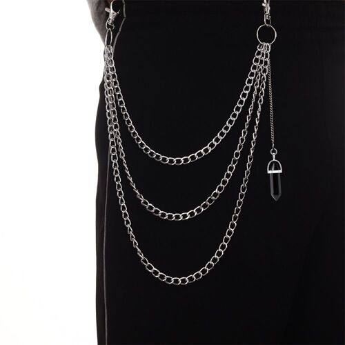 Chaîne Pendentif Lune Sur Le Jean Pantalon Femme Punk, Porte-Clés Pour Hommes Egirl Eboy Harajuku Grunge Accessoires
