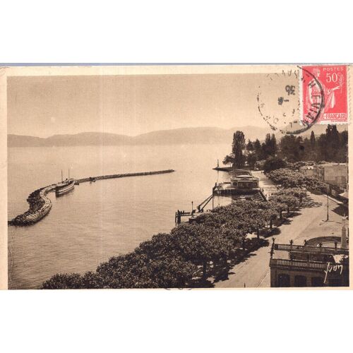 Carte Postale D' Evian Les Bains (Haute-Savoie) Vue Générale Vers Le Lac Et Les Alpes (Réf.4)