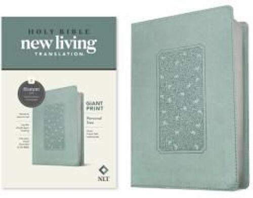 Nlt Personal Size Giant Print Bible, Filament Enabled Edition (Red Letter, Leatherlike, Floral Frame Teal)