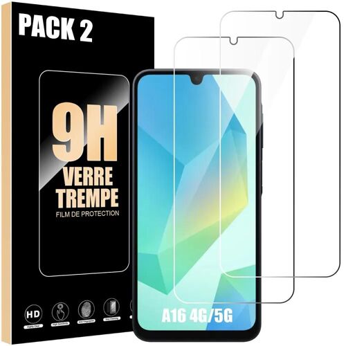 Verre Trempé Pour Samsung Galaxy A16 5g/4g - Installation Facile Anti-Rayure Pack De 2 - E.F.Connection