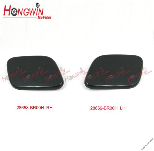 Set Couvercle De Protection Jet Pour Nissan Qashqai | Pare-Choc Avant Droit Et Gauche De Voiture, Buse De Lavage De Phares, Buse De Pulvérisation, 2010 2011 2012 2013 Nipseyteko