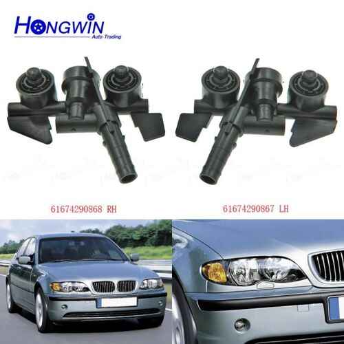 Droite Buse De Lavage De Phares, Jet Pulvérisateur De Nettoyage Pour Bmw Série 3 E46 M3 323i 325i 330i, 61674290867 Lh 61674290868 Rh Nipseyteko