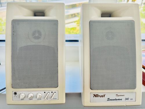 vintage Trust Soundwave Dynamic 240 stereo PC speakers SoundForce 240 3D
