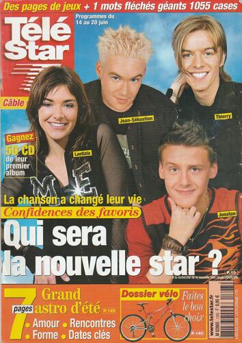 Tele Star Jonatan Cerrada Thierry Amiel 3p/ Astrid Veillon 1p/ Clooney 1.5p/ Frederic Deban Sous Le Soleil 1/2p Sabine Azema 1p/ Gilbert Montagne 1p/ Patrick Sebastien 1p/ Ricky Martin 1p/ Johnny Hallyday 1p 1393