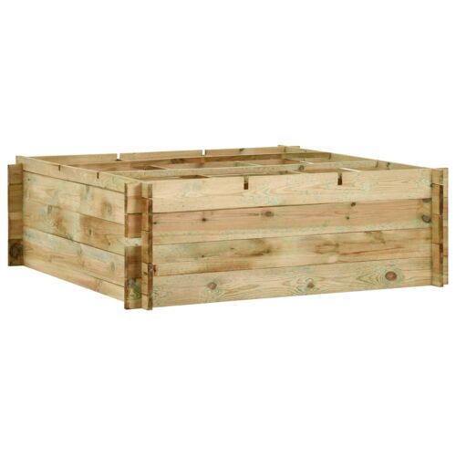 Vidaxl Jardinière Pour Légumes Bois De Pin Imprégné 120x120x40 Cm