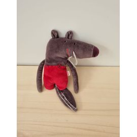 Doudou Loup Gris Rouge Dpam Du Pareil Au Même