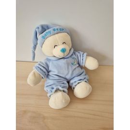 Doudou Ours Blanc Bleu Gipsy