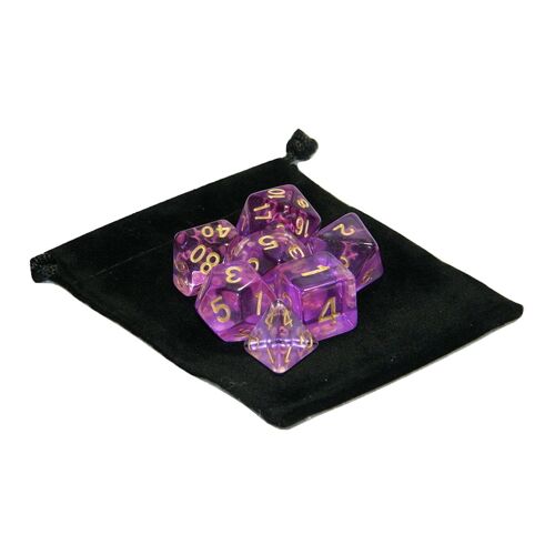 Dés Polyédriques Avec Sac De Rangement, Ensemble De Jeux De Société, Accessoires De Jeu