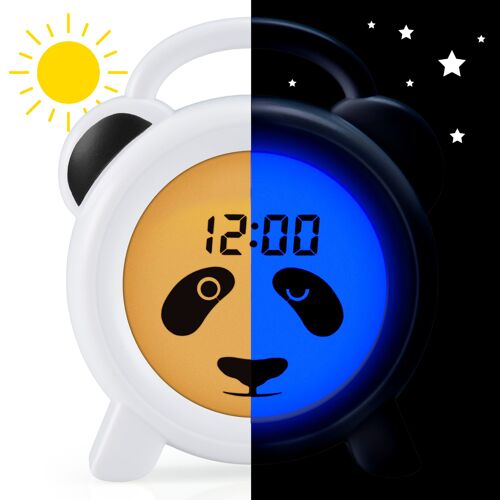 Réveil enfants pédagogique et veilleuse BC100PANDA Marron