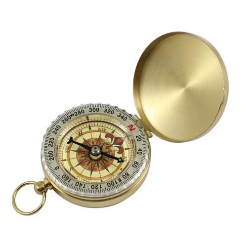 Montre De Poche Rétro Lumineuse En Laiton, Pour Camping En Plein Air, Randonnée, Navigation, Boussole