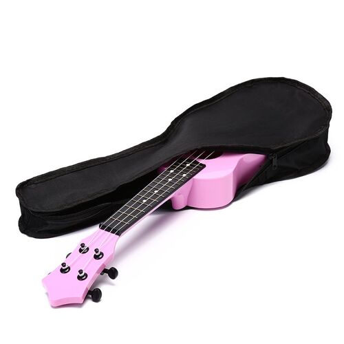 Sac De Guitare Noir En Nylon, Oxford, Ukulele, Souple, Bandoulière Simple, Rembourré, 55.5x20cm, 21 Pouces