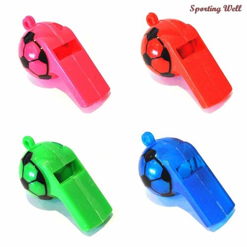 2 Pcs Football Rugby Cheerleading Sifflets Pois Ventilateurs Sifflet Arbitre Sport Formation Scolaire Coloré Couleur Aléatoire