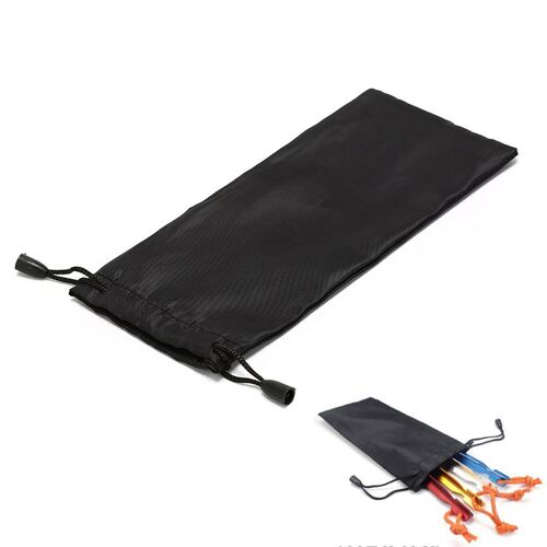 1pc Nouveauté Tente Camping Tente Cheville Ongles Organisateur Pochette Noir Cheville Ongles Pieu Sac De Rangement Extérieur