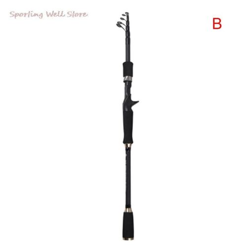 Canne À Pêche Spinning Ou Casting Télescopique De 1.8 À 3.6m, Accessoire En Carbone Avec Poignée Eva